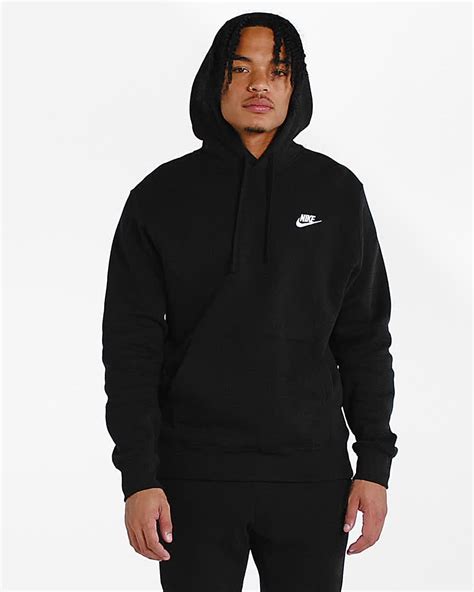 nike club hoodie zwart|nike pullover hoodie size chart.